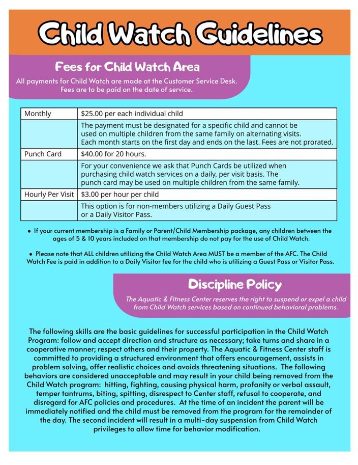 Child Watch Guidelines Inside 2 Revised 2024.5.14