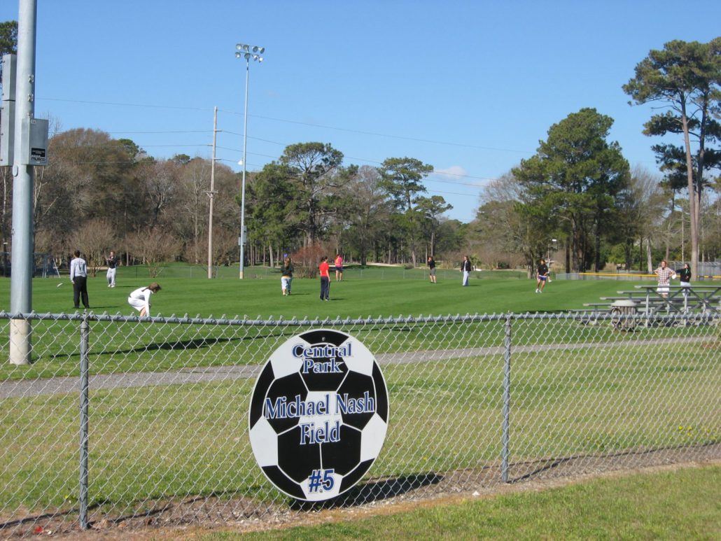 Group of People Playing at the Michael Nash Field