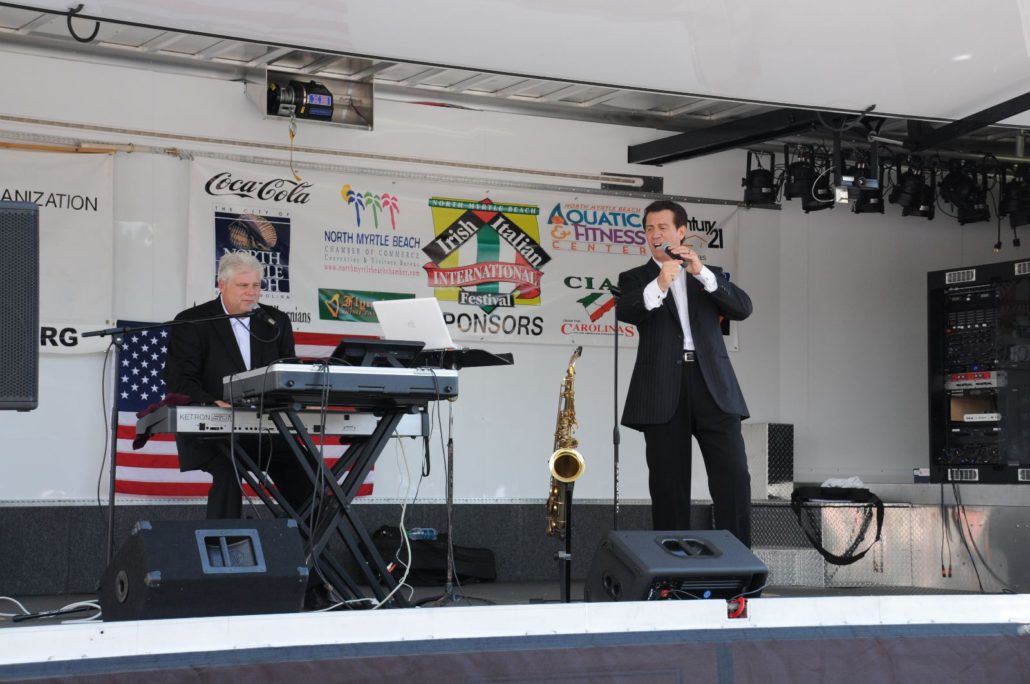 Two Performers on Stage